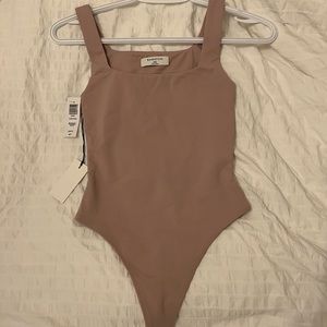 Aritzia BABATON “Contour Tank Bodysuit” in colour MAUVE, size XXS
